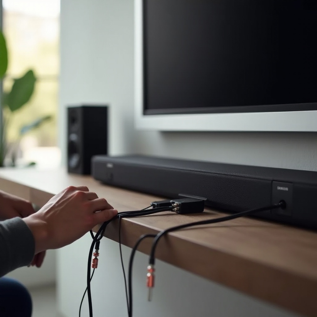 kuinka yhdistää Samsungin takakaiuttimet soundbariin