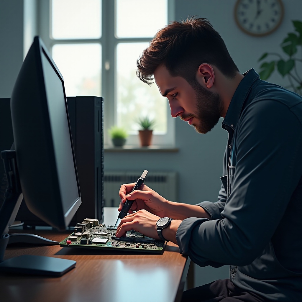 problem z płytą główną komputera