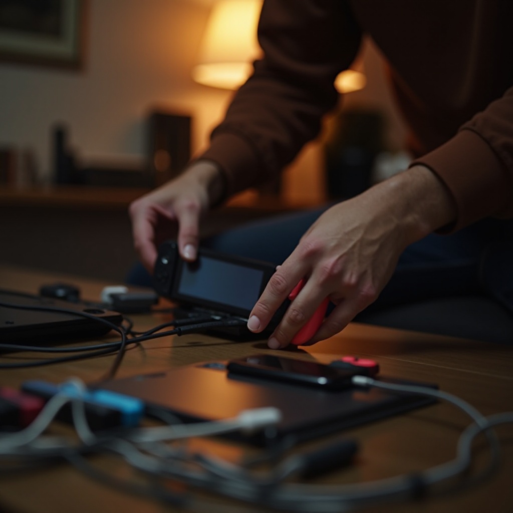 apakah switch saya sedang mengisi daya