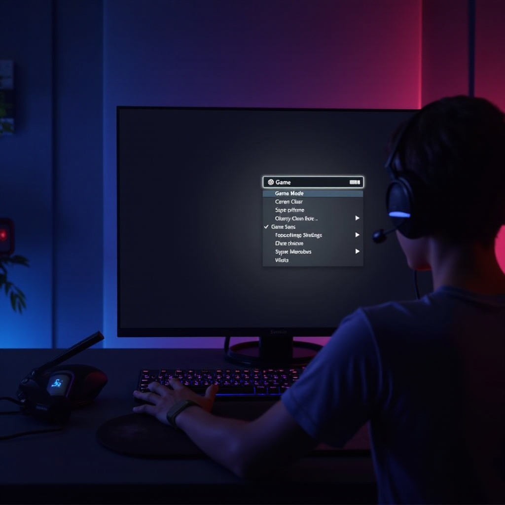 セプターモニターをゲームモードにする方法