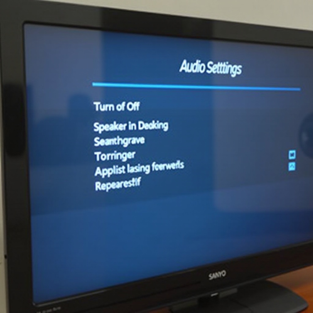 kuinka kytkeä pois päältä Sanyo Aquos -television sisäänrakennetut kaiuttimet