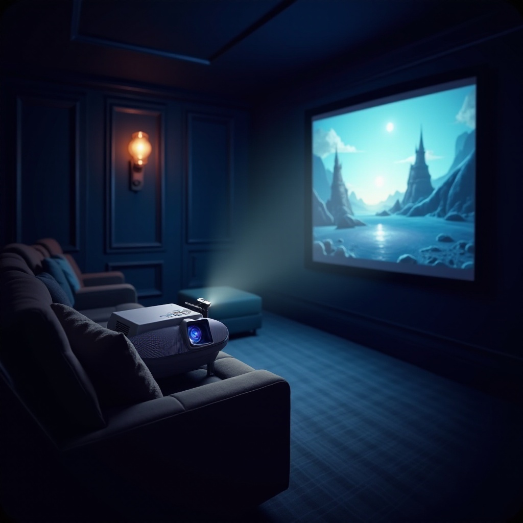 pengaturan proyektor home theater