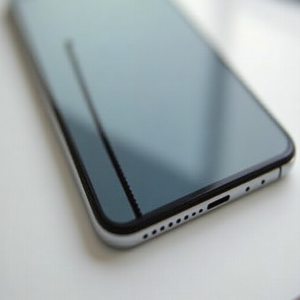 휴대폰 화면의 검은 줄