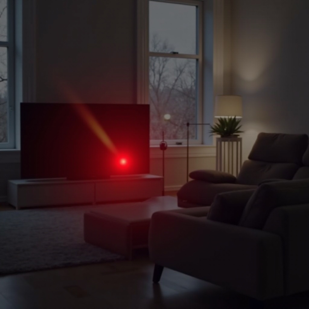 mrugająca czerwona dioda w telewizorze Sharp