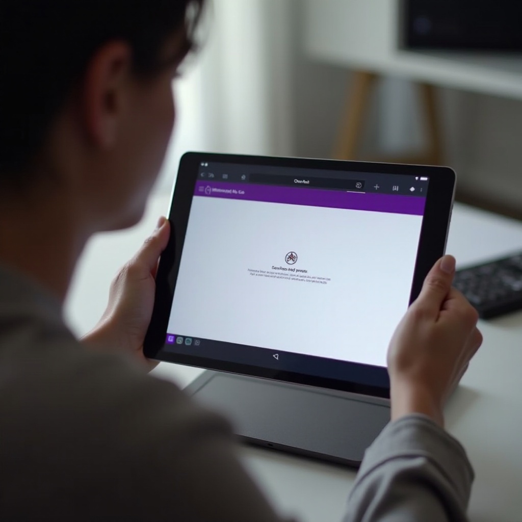 tidak bisa membuka onenote di tablet