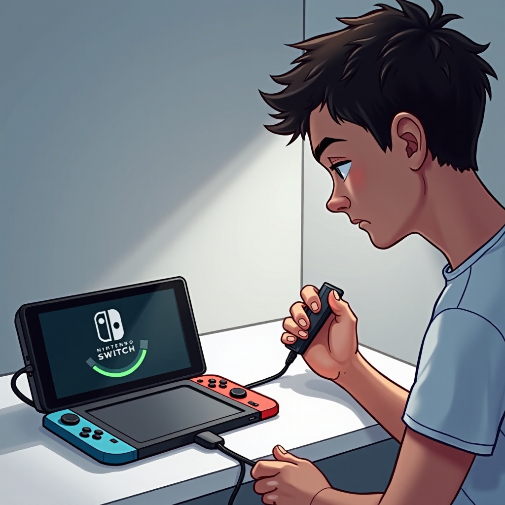 is mijn switch aan het opladen