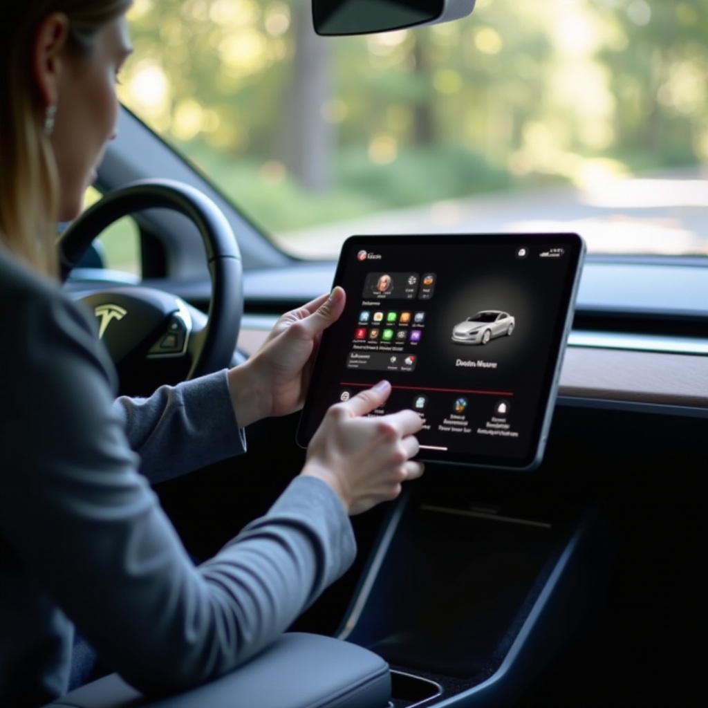hoe een tablet aan een Tesla-scherm te bevestigen