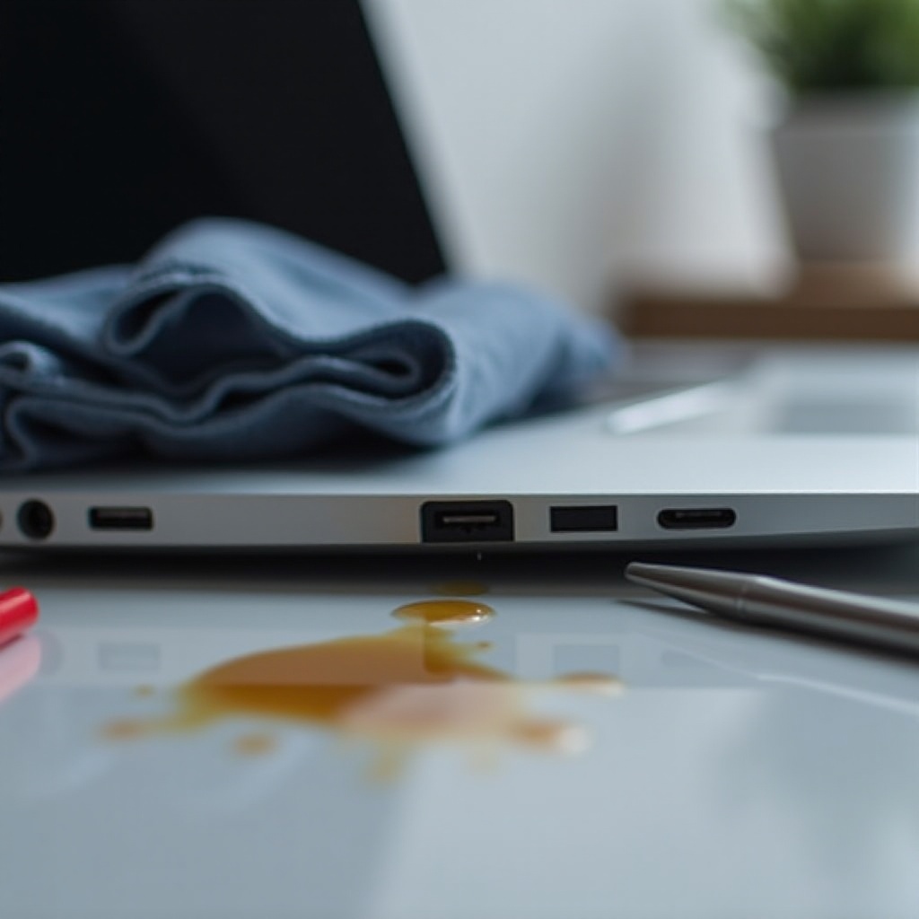 laptop charging light on and off after bing wet