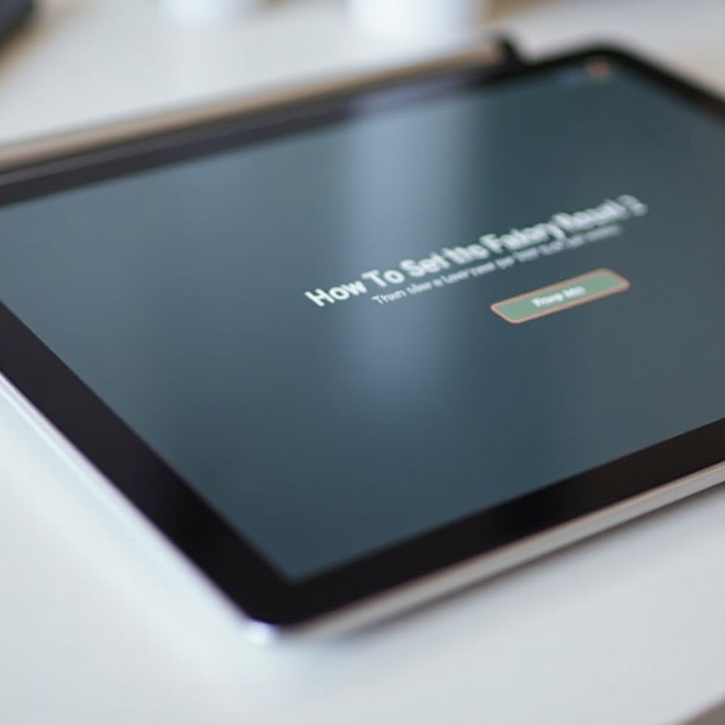 パスワードなしでタブレットを工場出荷状態にリセット