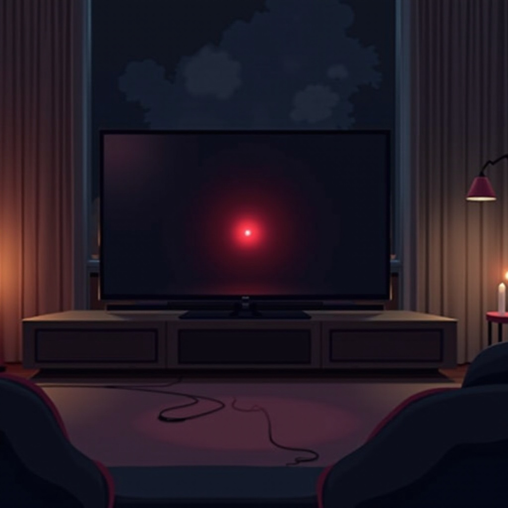 Sharp-television punainen valo vilkkuu