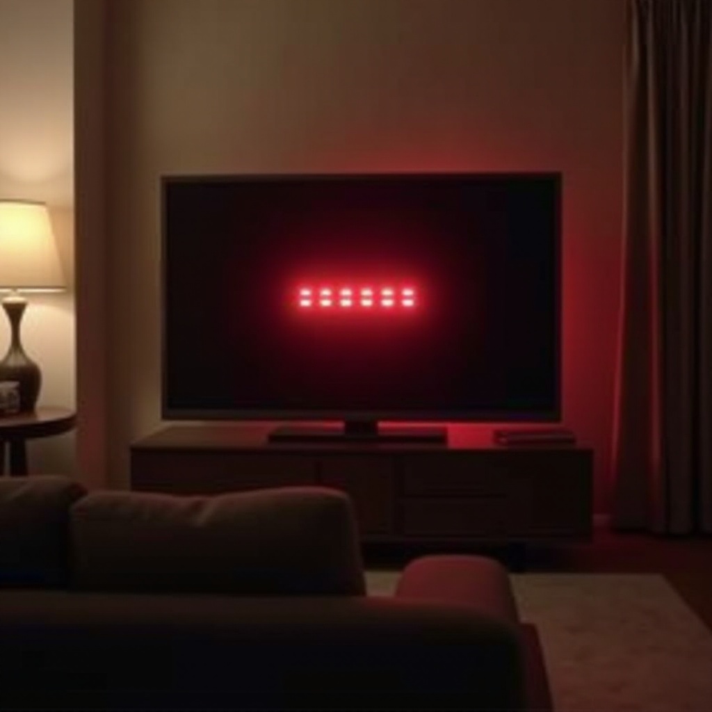 sharp tv red light blinking
