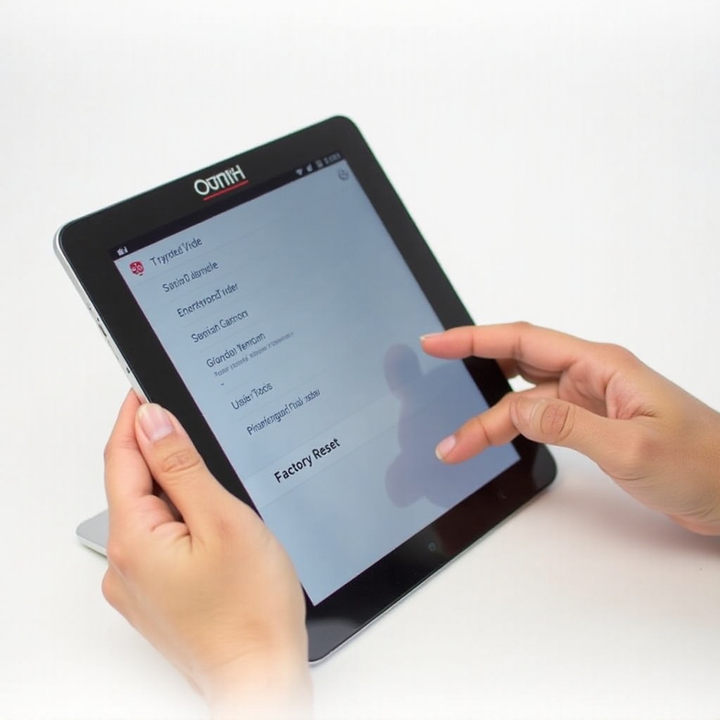 onn tablet resetowanie do ustawień fabrycznych