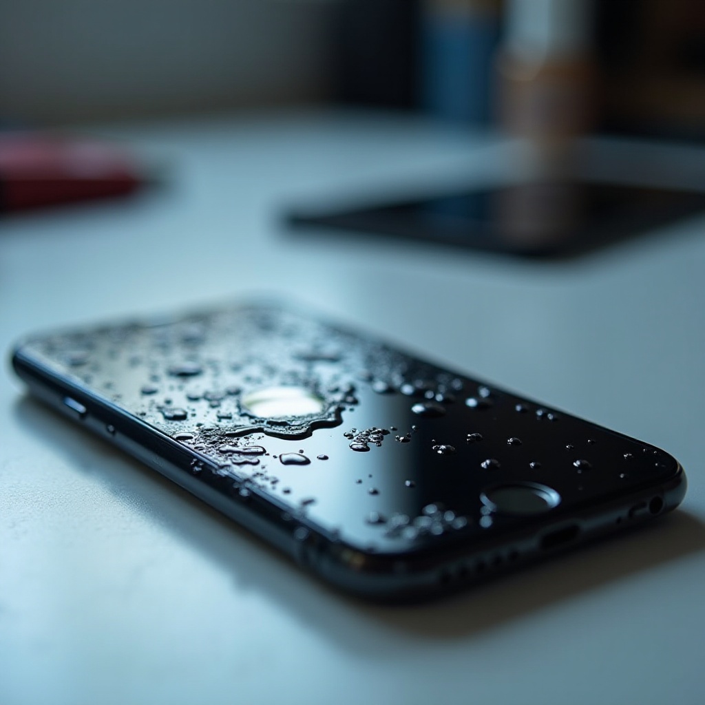 iPhone-scherm met waterschade