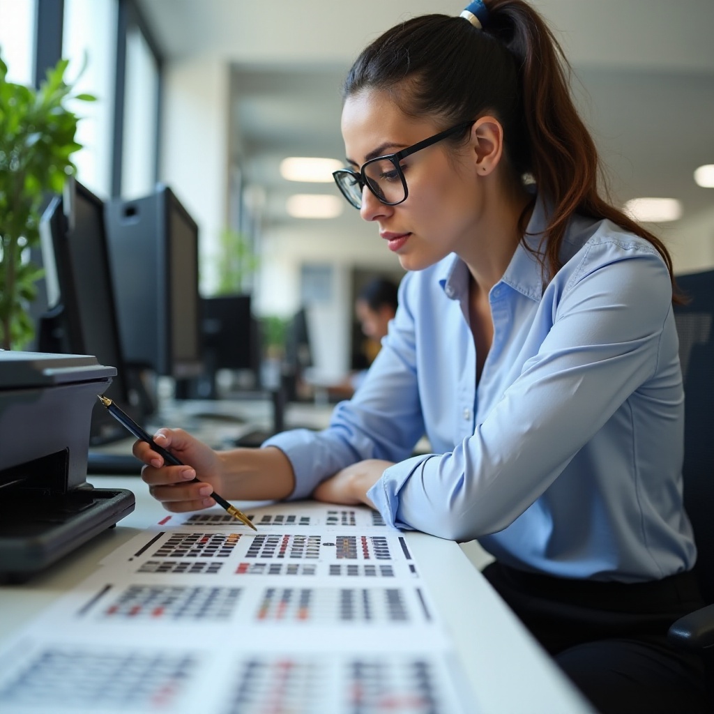 プリンターが線を欠いている