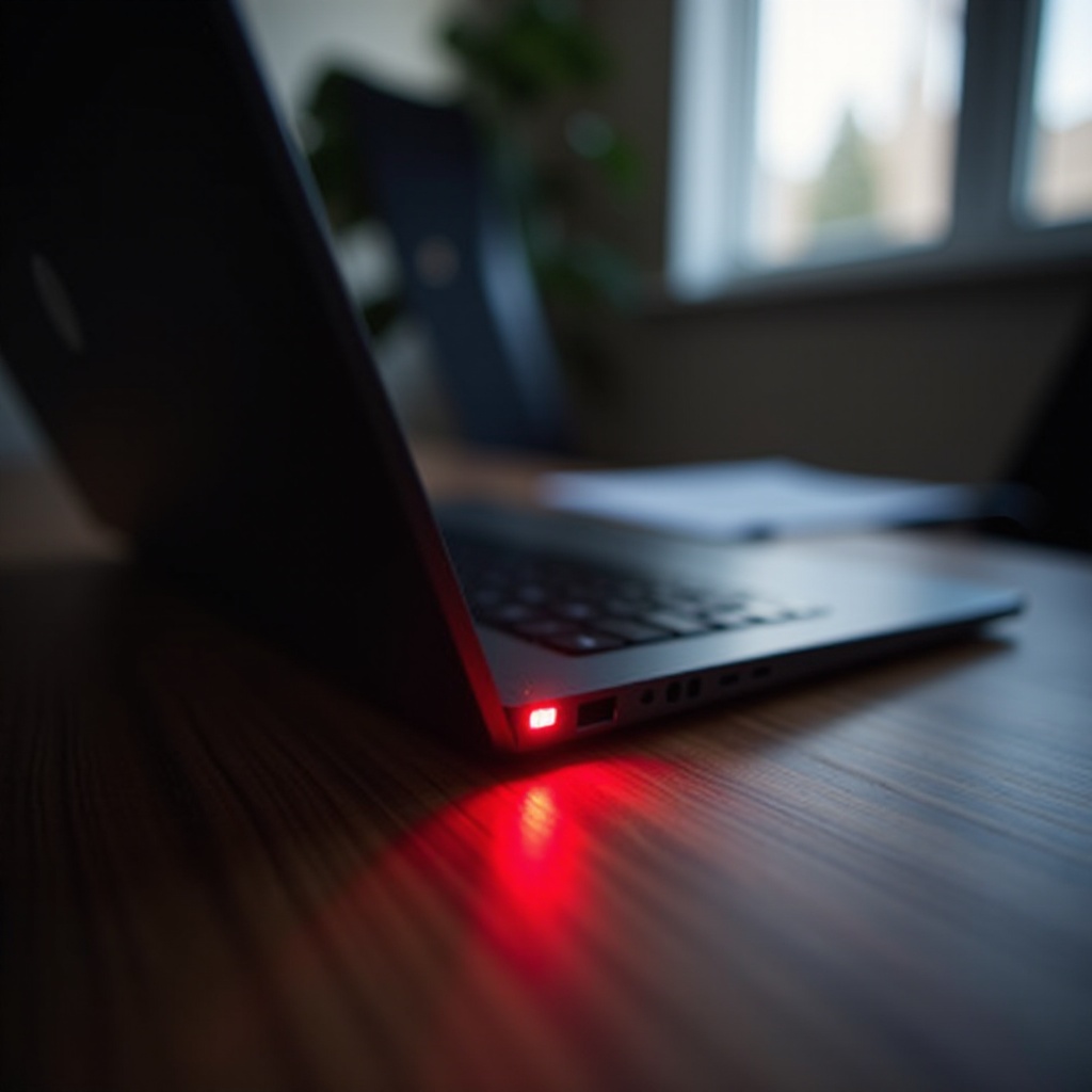 Het lampje is rood wanneer mijn HP laptop aan het opladen is.