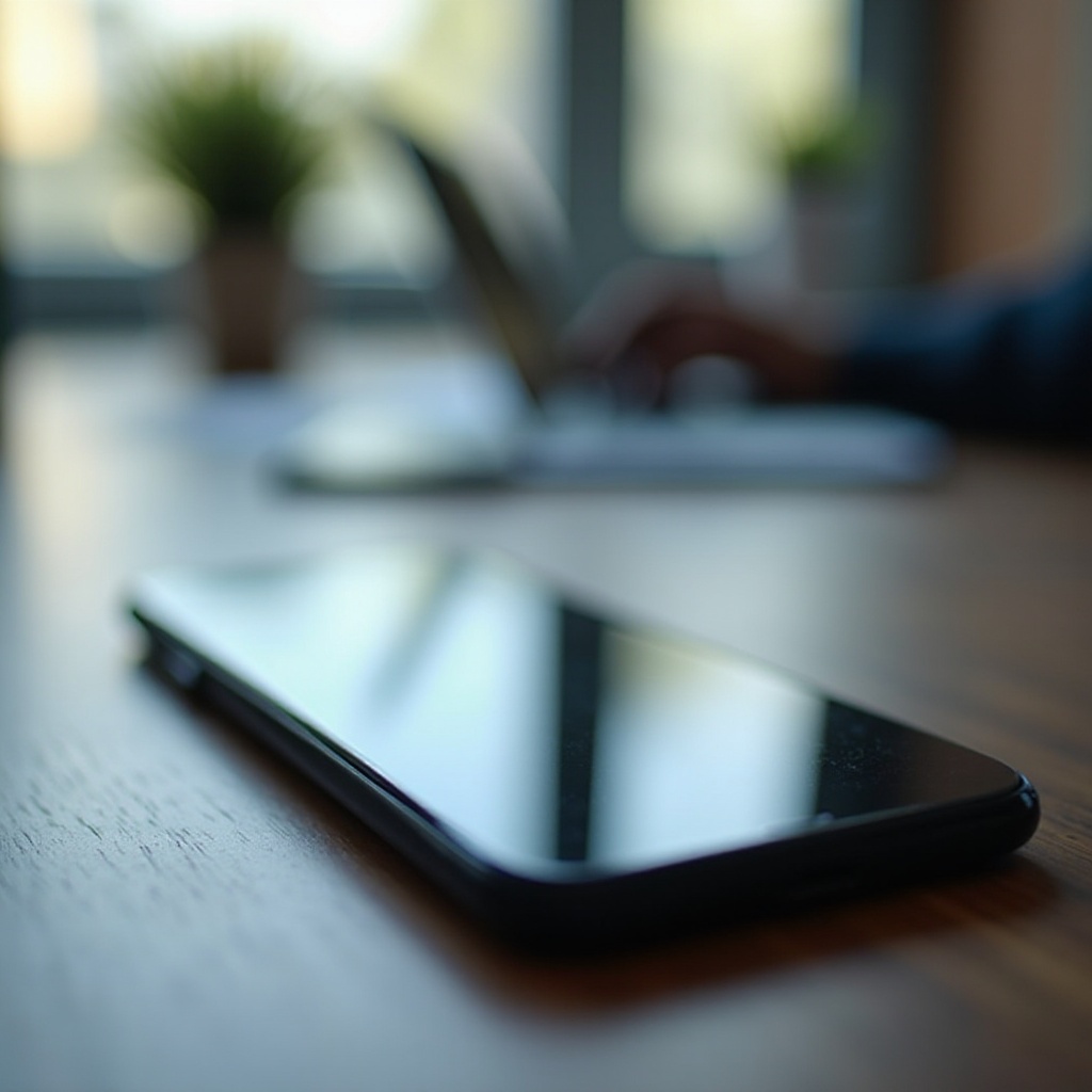 휴대폰 화면의 검은 줄