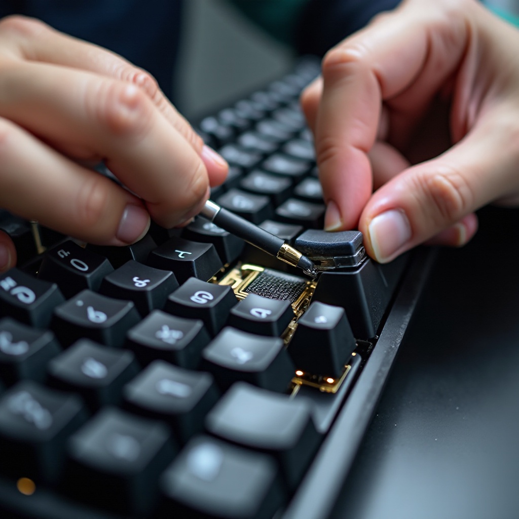 tombol macet pada keyboard mekanikal