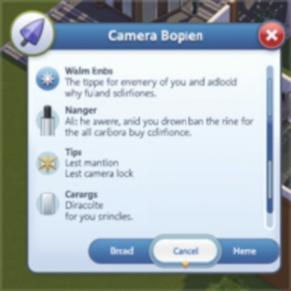 how to lock camera on sims 4