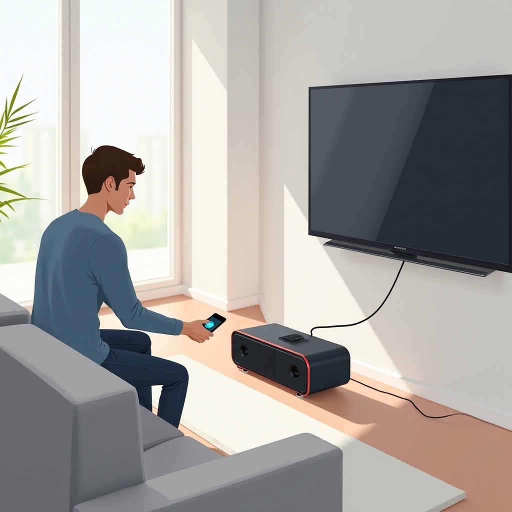 cara menghubungkan speaker bluetooth ke TV