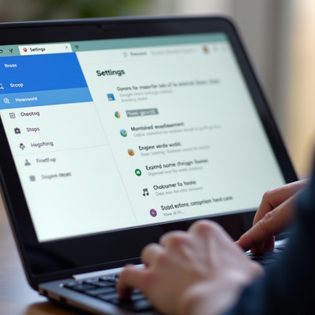 Chromebook에서 화면의 손을 되돌리는 방법