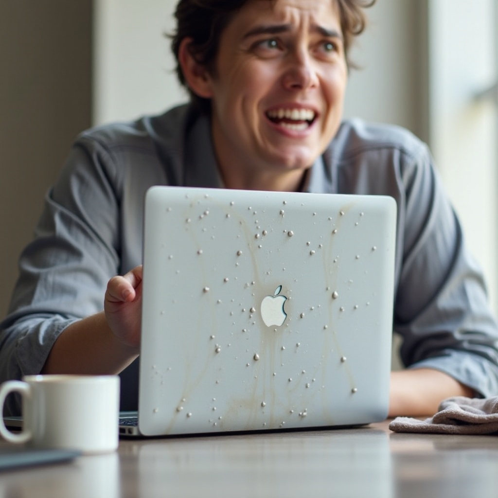 laptop charging light on and off after bing wet