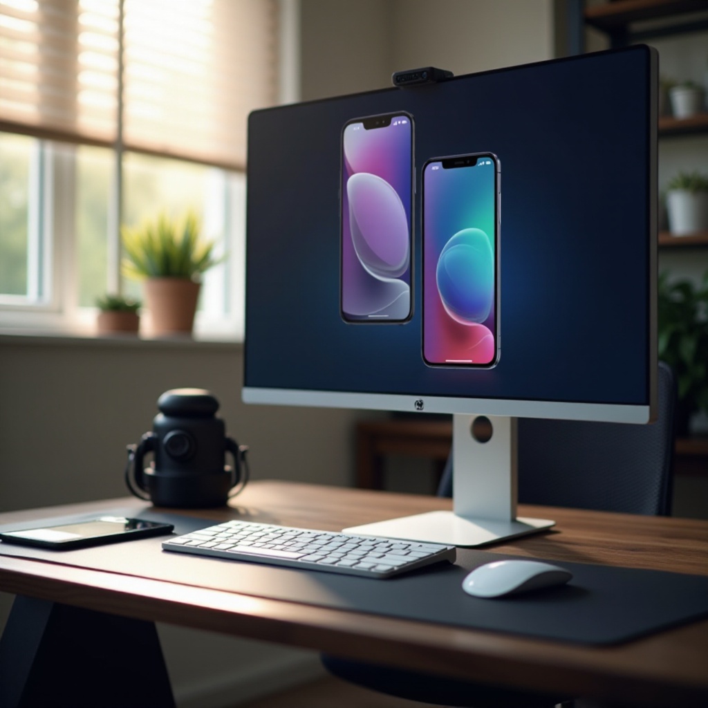 iPhoneをコンピューターモニターに表示