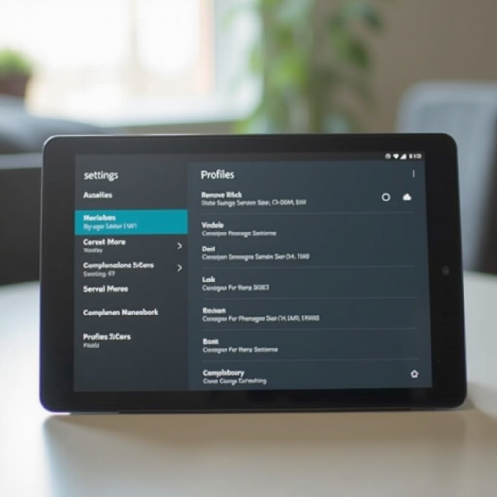 how to remove profiles from fire tablet