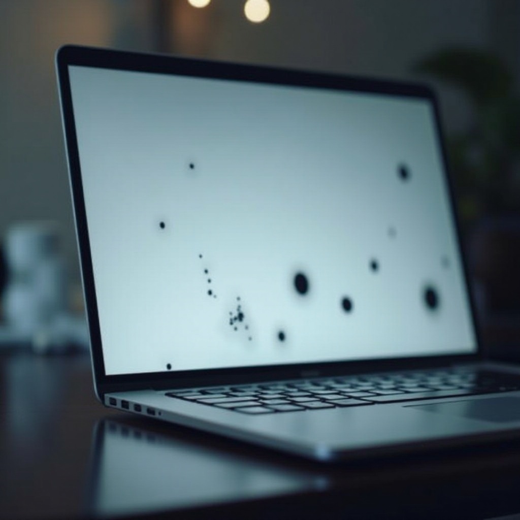 dlaczego na ekranie mojego laptopa są czarne plamy